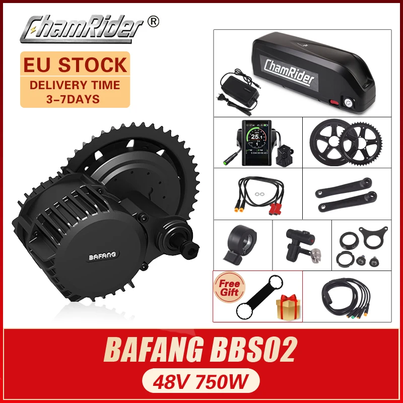 Bafang Motor BBS02B BBS02 48V 750W de Motor 8fun bicicleta eléctrica Kit para conversión de