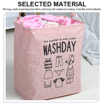 

Cotton Organizer For Sundries Storage Basket Open Laundry Basket Dirty Clothes Bag Toys Organizer Bucket Laundry Basket