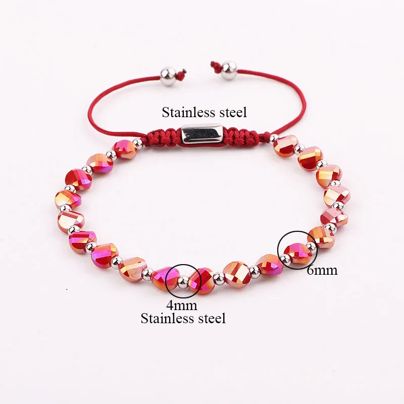 New Design Women Bracelet Glass Crystal Beads Macrame Friendship Birthstone Bracelet Women Jewelry Gift - Image 2