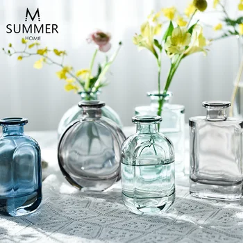 

1PCS Multicolor Bubble Glass Vase Handmade Creative Crafts Bottle Decoration Bedroom Table Vase Simple Home Decoration