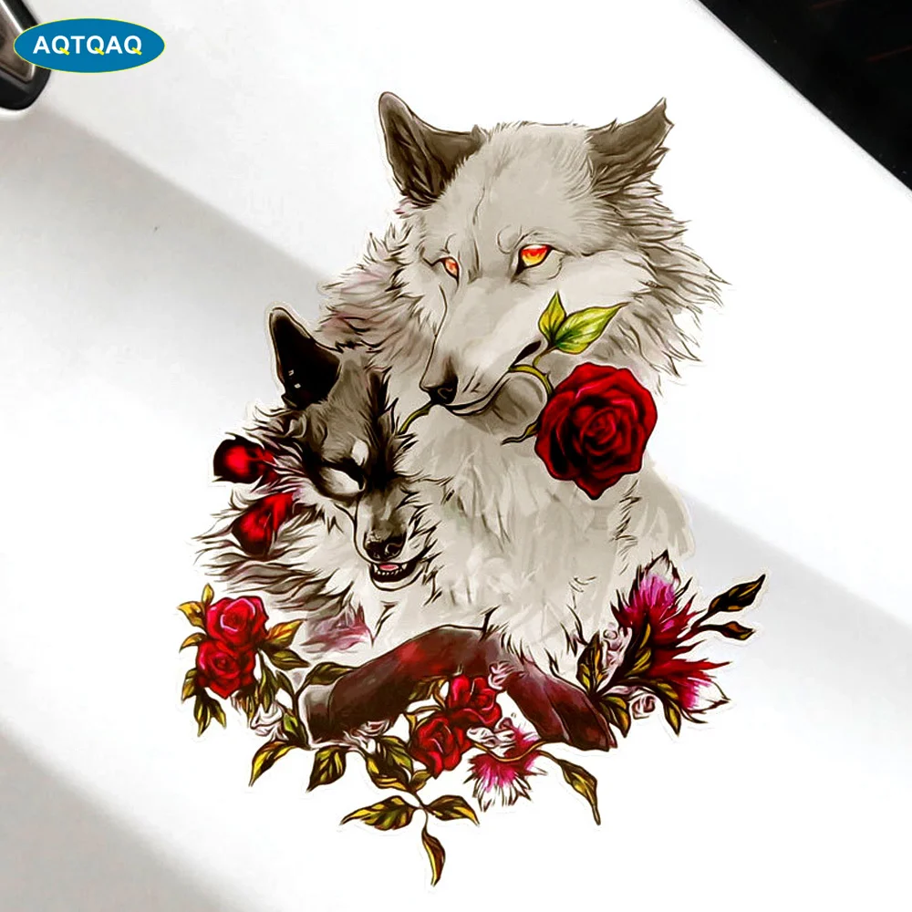 1 шт. Розовые наклейки с волком на машину водонепроницаемые виниловые забавные