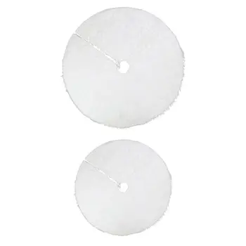 

78/122cm White Plush Christmas Tree Skirt Base Floor Mat Cover for Merry Xmas