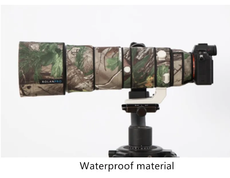 ROLANPRO Nylon Waterproof Lens Camouflage Rain Cover for Sony FE 200-600mm F5.6-6.3 G OSS Lens Protective Case Guns Clothing - Цвет: Waterproof material