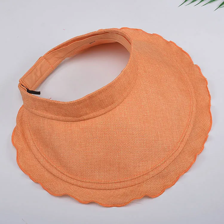 Orange Новая хлопковая и льняная шляпа для родителей и ребенка, Дамская шапка из рабака солнца, регулируемый головной убор, летний козырек для рыбалки, Солнцезащитный ветронепроницаемый зонт - Цвет: Orange
