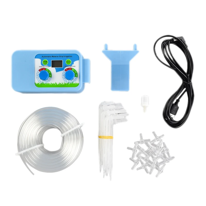 Drip Irrigation Led Pump Automatic Watering Set Home Office Water Irrigation Plant Watering Timer Garden Water Timer