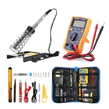 

Soldering Iron Kit Adjustable Temperature 200-240V 60W LCD Display Multimeter