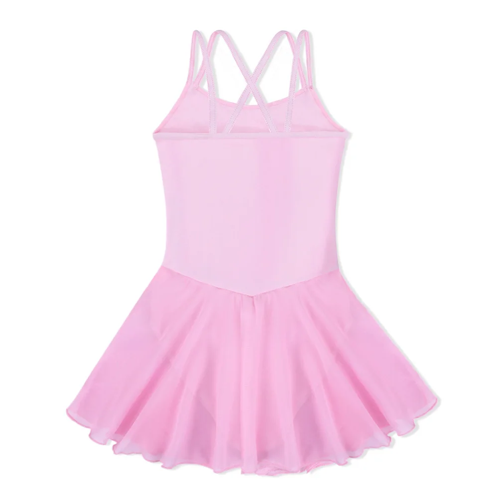 BAOHULU Girl Sleeveless Ballet Dress Cartoon Print Ballet Tutu Practice Performance Gymnasitics Leotard Hot Costume