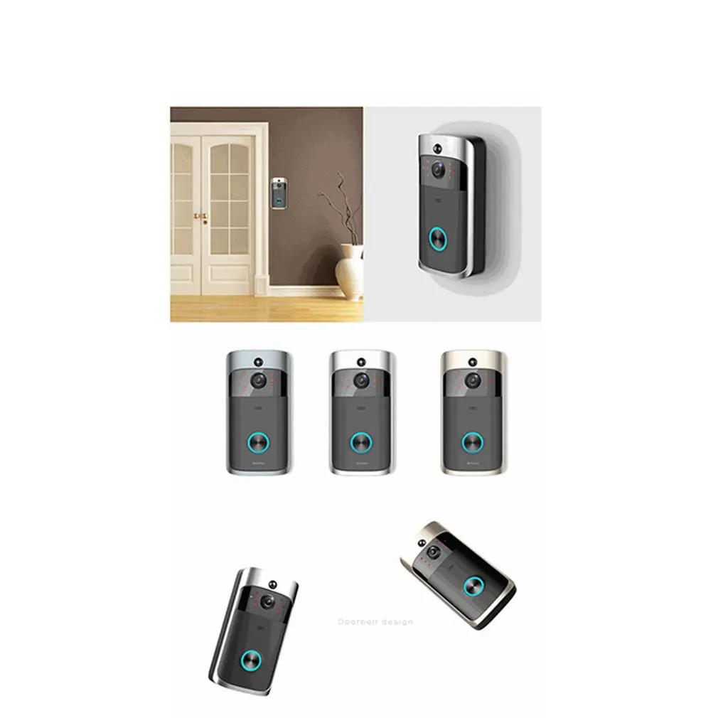 Video Doorbell Smart Wireless WiFi Security DoorBell Electronic Doorbell Camera Infrared Remote Record Home Security Monitoring