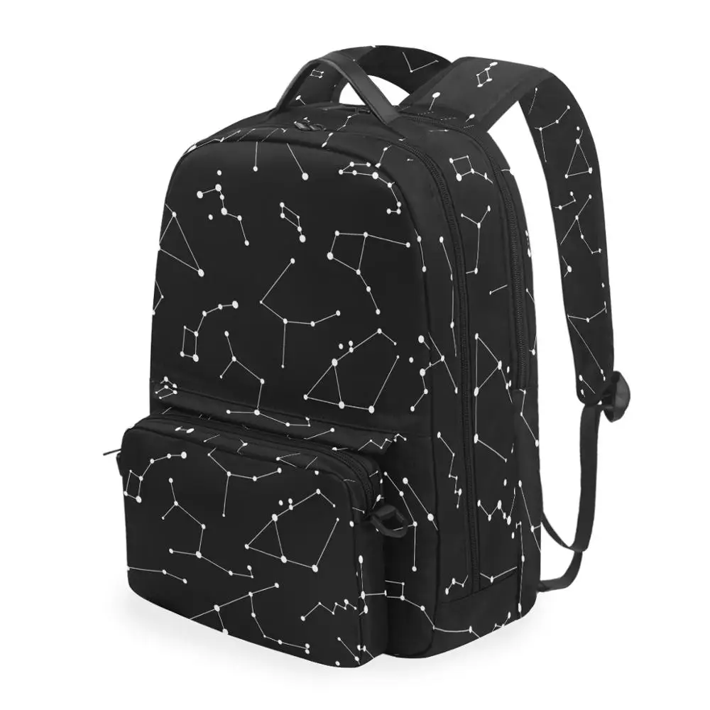 

ALAZA Backpack School Bags Women 2-in-1 multi-function girl Starry sky Detachable Backpacks Student black Schoolbags Leisure bag