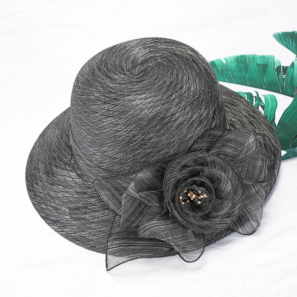 Винтажное Цветочное платье из органзы с широкими полями для женщин в стиле Кентукки, Дерби, церковное платье, Солнцезащитная шляпа, кепка
