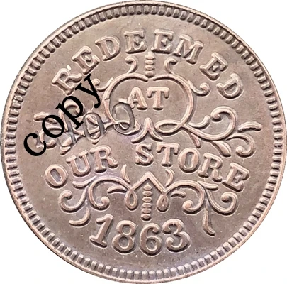 Монеты#17 из США в стиле «Civil war 1863»