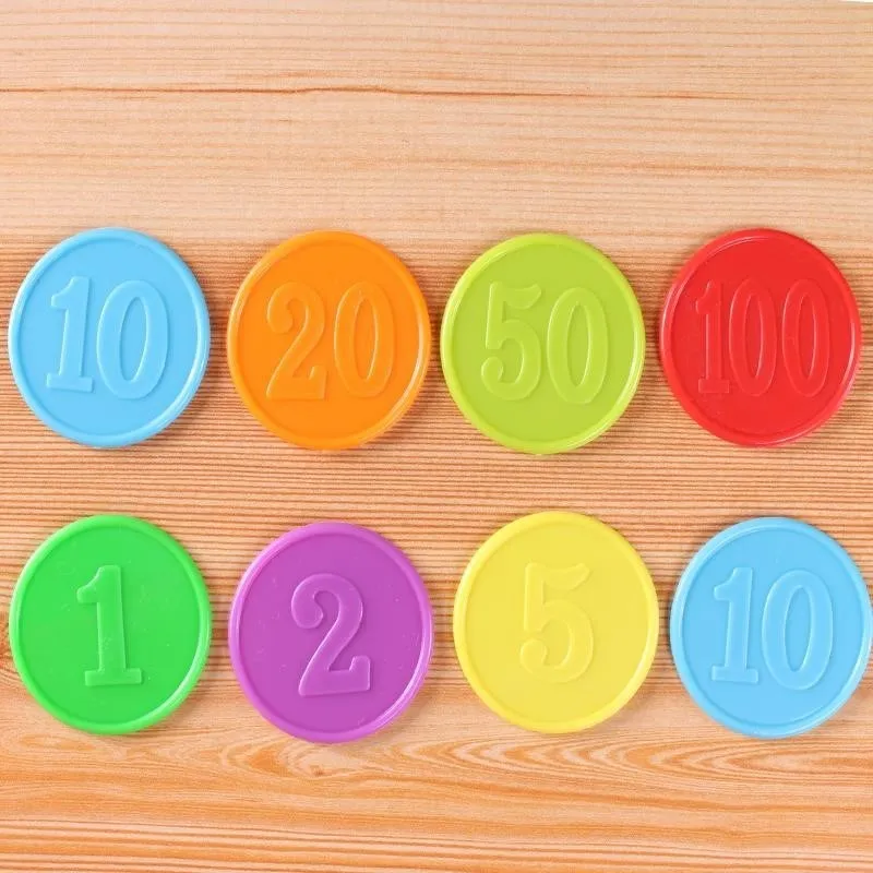 

10 Cents Growth Mahjong Machine Young CHILDREN'S White Tokens Reward Coins Convertible PCs Chip Coins PCs Appliances Plastic Mon