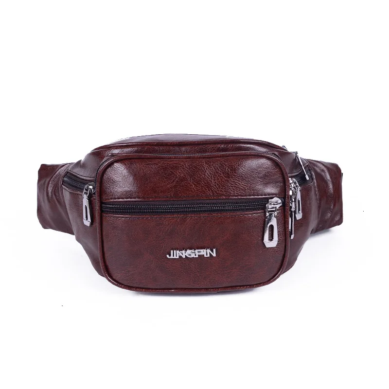 

PU Leather New Style Men And Women Chest Pack Outdoor Riding Cool Wallet Multi-functional Bag Mobile Phone Storage Wallet