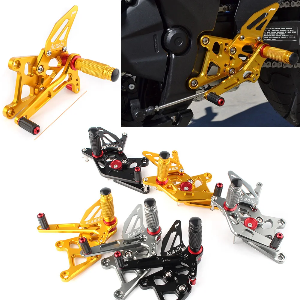 Для Honda CBR250RR CBR300R CNC алюминиевый сплав регулируемый мотоцикл задний комплект подножки аксессуары для мотоциклов
