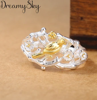 

Retro Vintage 925 Sterling Silver Bird Rings For Women Girls Valentines Gifts Gothic Rings