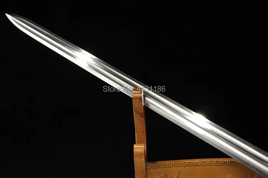 Handmade Chinese Zhao Yun General Saber Sword Double Blood Groove High Carbon Steel Blade Sharp KungFu Battle Jian