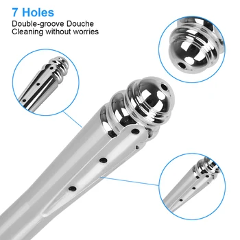 Metal 7 Holes Side Opening Anal Sprinkler Enema Cleaning Shower Colonic Douche Nozzle Vaginal Wash Unisex Sex Tool for Couples 4
