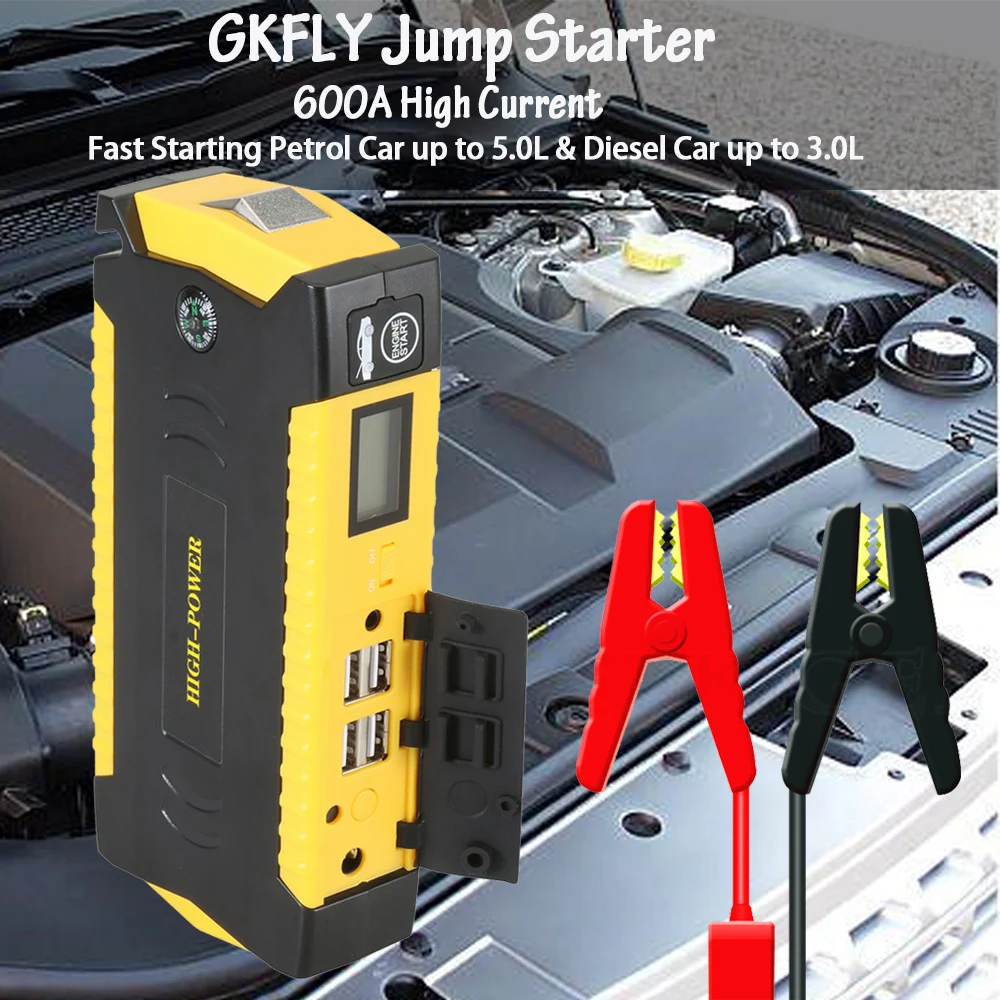 GKFLY стартер для автомобиля 600A 12V банк высокой мощности литий полимерная батарея