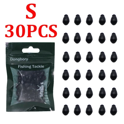 30PCS-S 30 шт. для рыбалки на карпа, chod Rig ударные бусинки быстрая замена Hooklength мгновенно ударные бусинки Карп метод подачи бусин резиновые аксессуары - Цвет: 30PCS-S