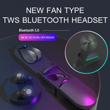 

Bluetooth Touch Digital Display Wireless Earphone Handheld Fan Charging Treasure Flashlight Function Four In One In-Ear Headset