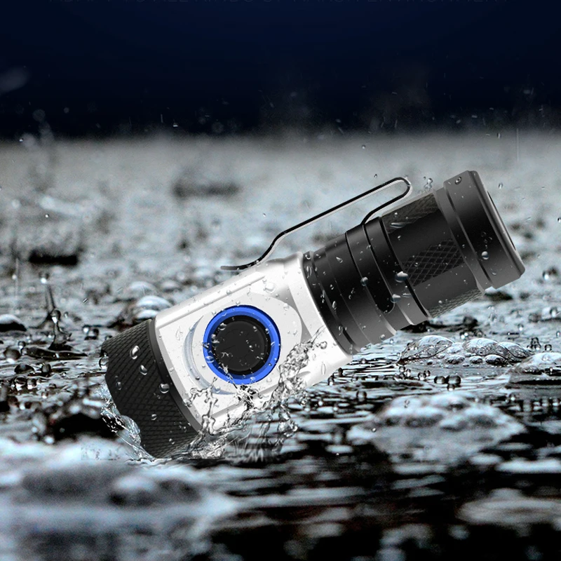 US $15.60 Mini Torch Most Powerful Led Mini Flashlight Usb 18650 Or 18350 Rechargeable 4XPG LED IPX6 Waterproof Tactical Flash Light