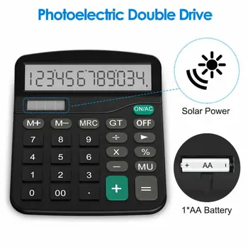 

Universal Standard Function Desktop Calculator Basic Office Business Home Standard Solar Big Large 12-digit Display