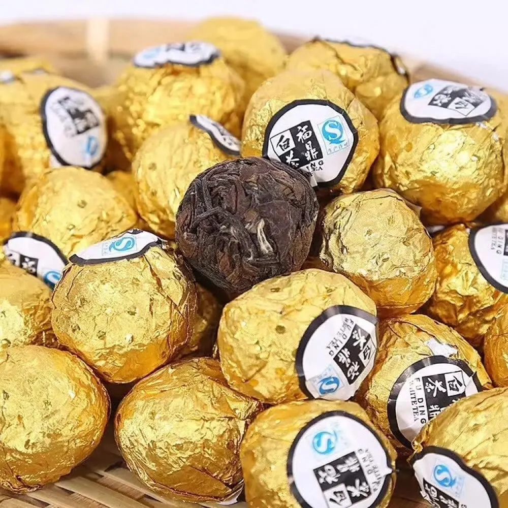 Белый чай Fuding в пакетиках с шариками Xiaotuo Shoumei Gongmei Longzhu Ball Старый белый шоколадный