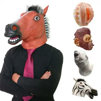 

Halloween Horror Mask Scared Party Haunted Dress Tool Escape Bloody Scary Head Cover Makeup Event Festive Accessories Decor