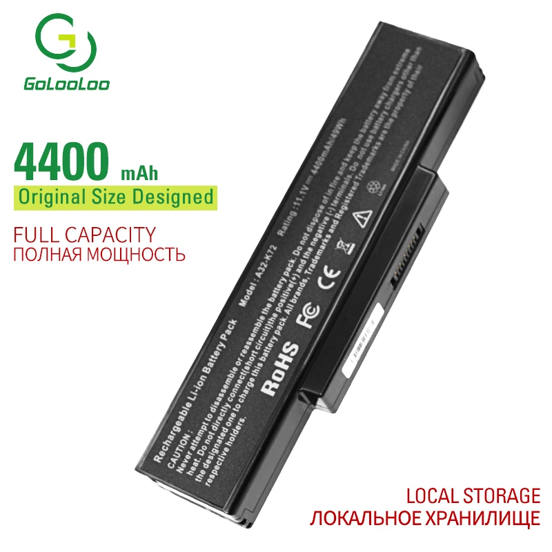 Golooloo 6 ячеек ноутбук battfor Asus N71V N71YI N71VG N71VN N73 N73F N73G N73J N73JF N73JG N73JN N73JQ N73Q N73S N73SD