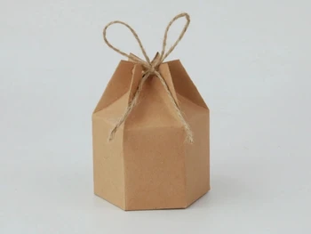 

100pcs European new style Kraft Paper Package Cardboard Box Shape Candy Gift Boxes Kraft Paper Wedding Gift Packaging Boxes Bags