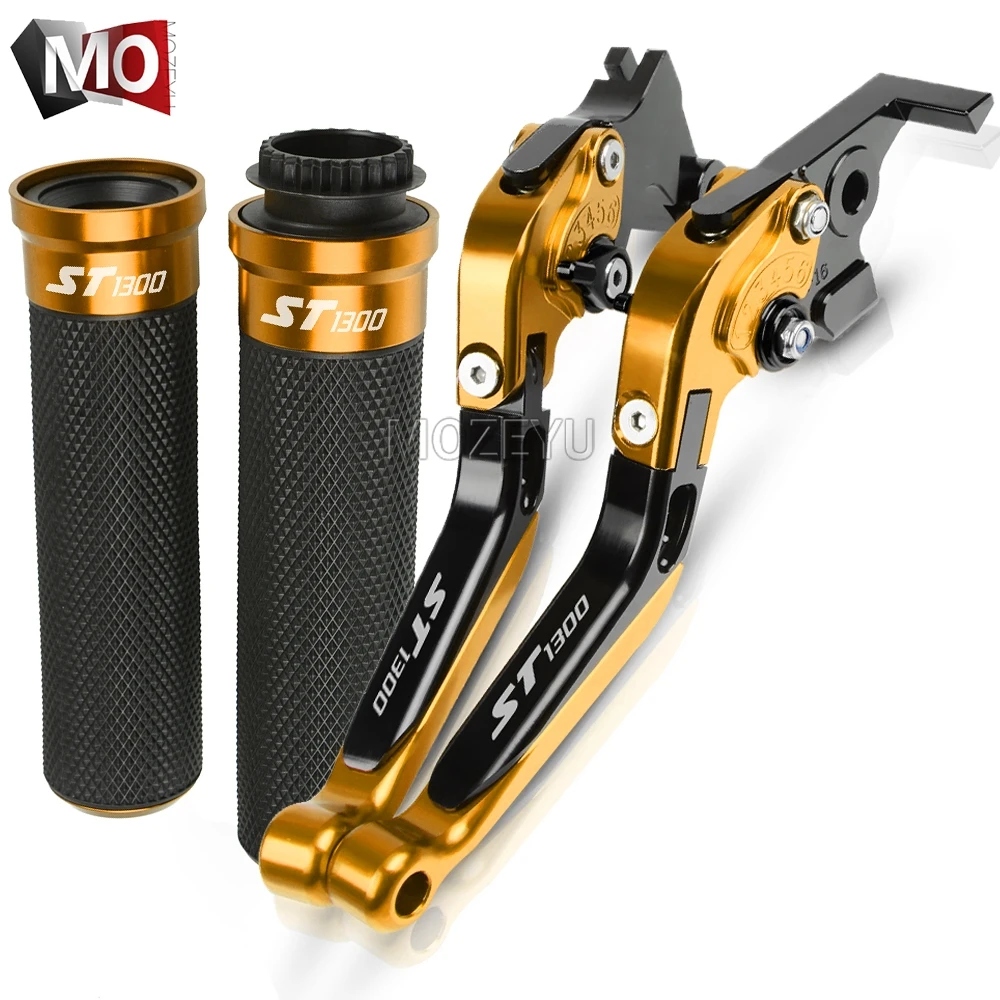 Для Honda ST 1300 ST1300 2008-2012 2009 2010 2011 Мотоцикл с ЧПУ Складные Выдвижные Тормозные Рычаги сцепления руль набор ручных ручек - Цвет: Gold