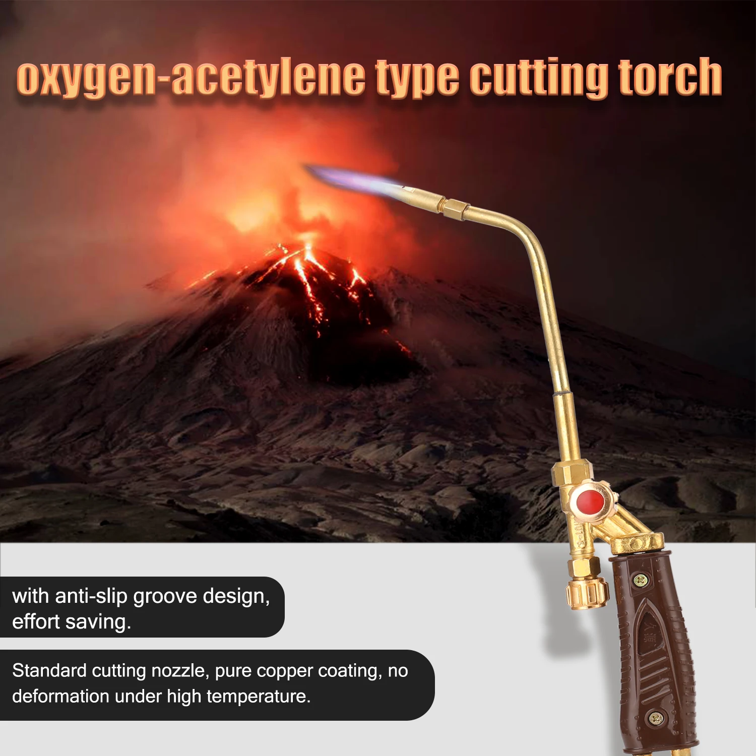 

High Power Windproof Hot Flame Adjustable Oxygen-acetylene Type Cutting Torch Metalworking Hand Tool with Standard Air Inlets