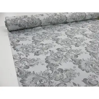

SATIN FABRIC BROCADE, Ref. MANISES CHARCOAL GRAY footage 2,45 Mts. x width 2,80 m.