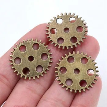 

26x26mm 10pcs Antique Bronze Plated Gear Handmade Charms Pendant:DIY for bracelet necklace-R3-33