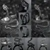Gothic Retro Exaggerated Spirit Snake Rings for women Punk Wind Snake-Shaped Nightclub Ring Student Trend Jewelry Gift ► Photo 1/6