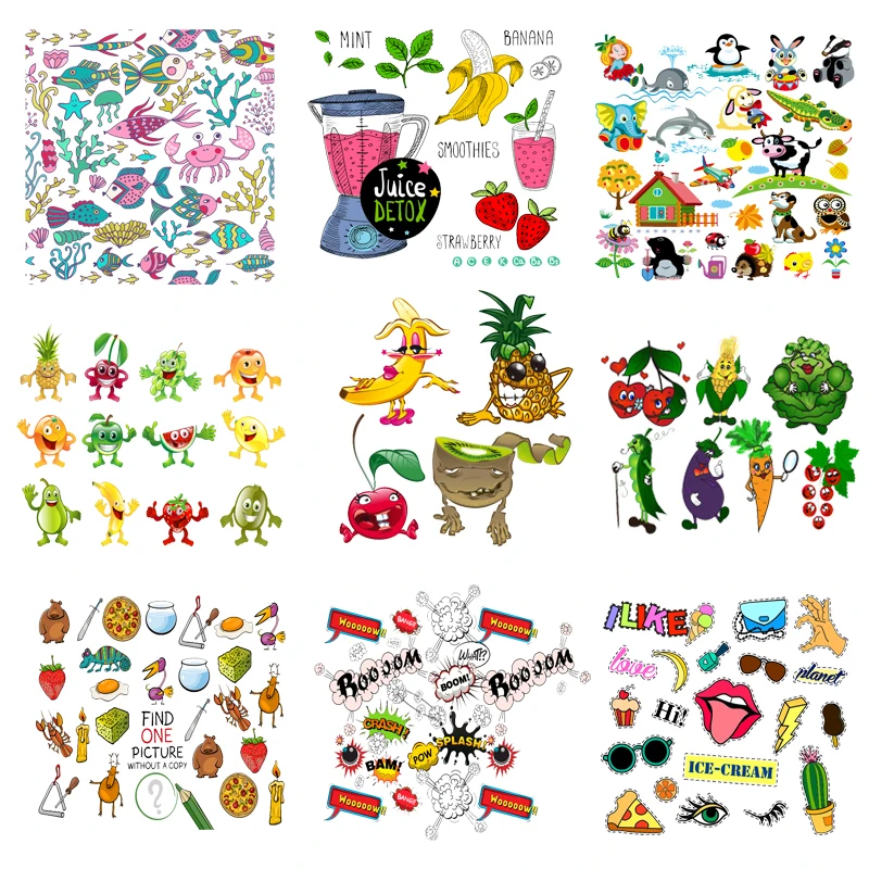 

Iron on Transfer for Clothing Thermo Stickers Heart Transfers Diy Combination Patch Applique Kid Clothes Textile Vinyl Stripes C