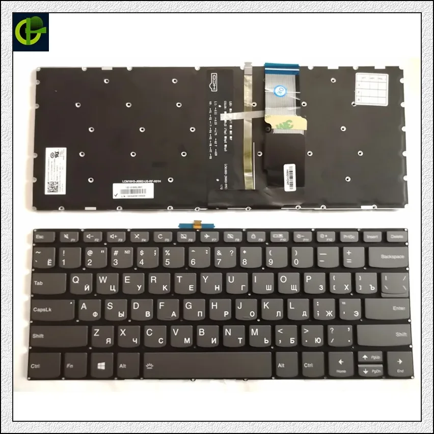 Russian Backlit Keyboard For Lenovo Ideapad S340 14 S340 14 S340 14iwl S340 14api V330 14isk V330 14ikb V130 14ikb V330 14arr Ru Keyboard Roll Russian Keyboard Stickersrussian Keyboard Print Aliexpress