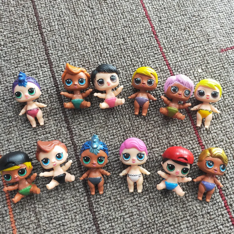 

12pcs/lot LOL lil doll L.O.L. Surprise LIL sister doll Various rare Punk boy styles gift for girs