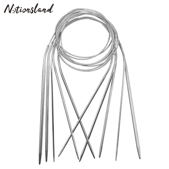 

80cm Stainless Steel Circular Knitting Needles Crochet Hook DIY Wool Cotton Yarn Sweater Weave Knitting Tools 2-4mm