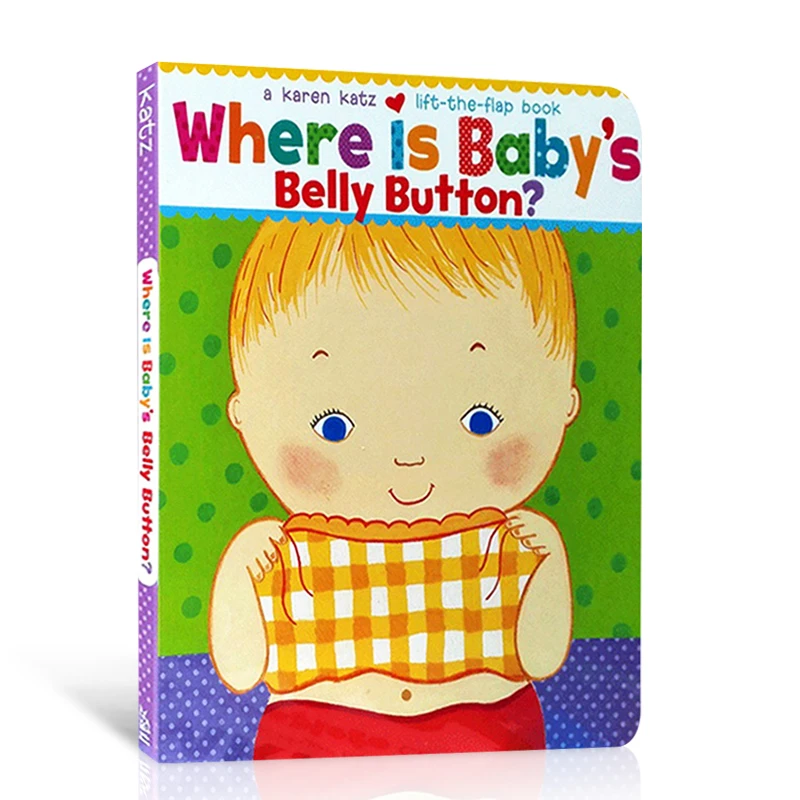 

Where Is Baby's Belly Button By Karen Katz Learn English Picture Story Card board Book Kids Educational Toys for Children