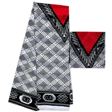 Новейший стиль ленты Шелковый воск черно-белая шелковая ткань африканская ткань Анкара настоящая шелковая ткань 4+ 2 ярдов для вечернего платья хит