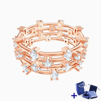 

Original SWA Ring with Original Marking PENÉLOPE CRUZ MOONSUN CLUSTER RING Woman Jewelry Wedding Party Jewelry Free Shipping