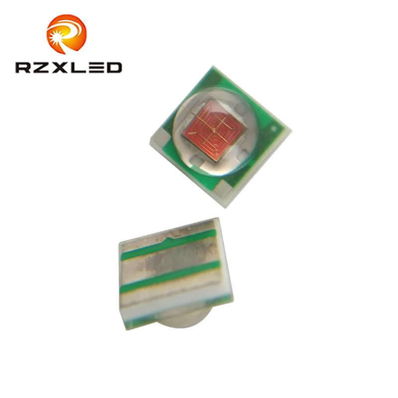 50 шт./лот 1 Вт 3 3535 SMD высокомощный Янтарный светодиодный диодный чип излучатель