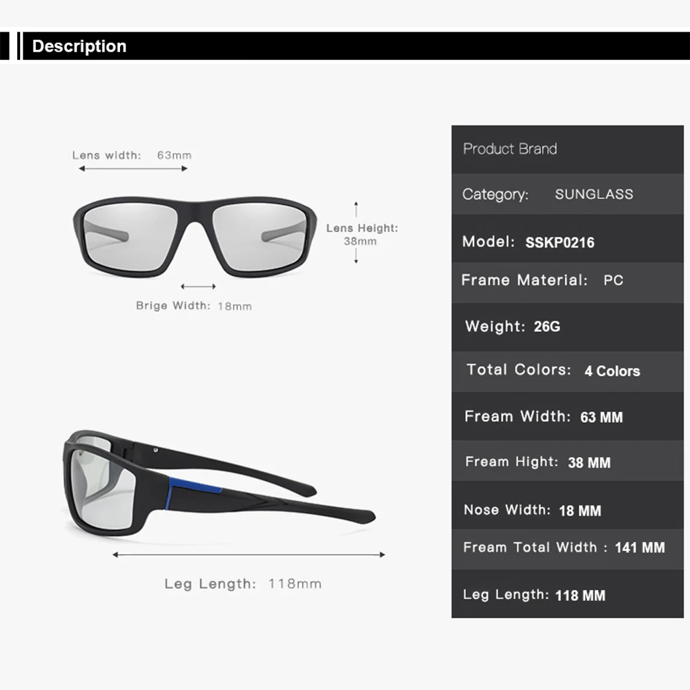 AIELBRO Photochromic Fishing Glasses Outdoor Sunglasses Sport Polarized Men's Glasses Fishing Polarizing,polarized sunglasses,fishing sunglasses