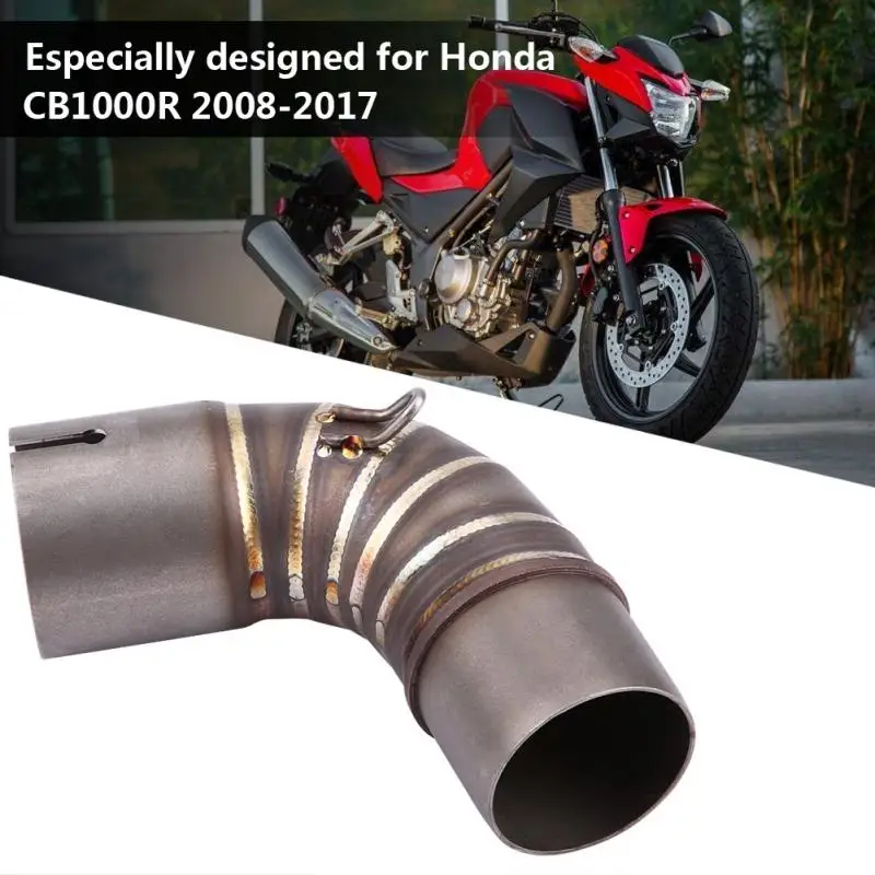 Motorcycle exhaust link pipe Motorcycle Exhaust Stainless Steel Middle Pipe Link Connect for Hon-da CB1000R 2008-2017 
