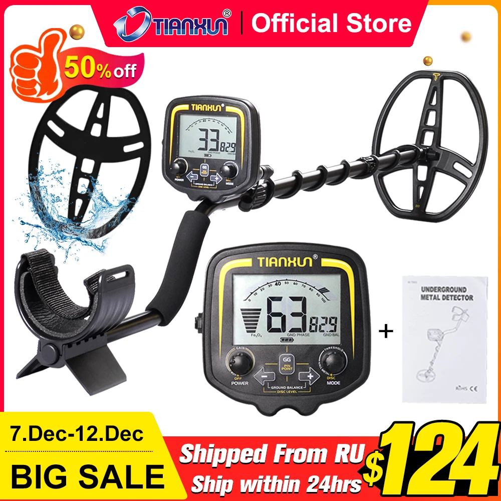 US $172.88 TIANXUN TX850 Professional Metal Detector Underground Depth 25m Scanner Search Finder Gold Detector Treasure Hunter Pinpointer
