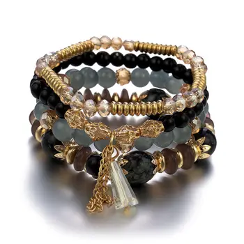 Alternative view of Nneka Crystal Beads Charms Bracelets