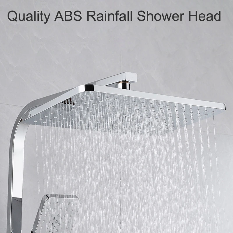 Chrome Digital Shower System Quality Brass Thermostatic Bathroom Mixer Faucets Wall Mounted Hot Cold Bathroom Digital Shower Set