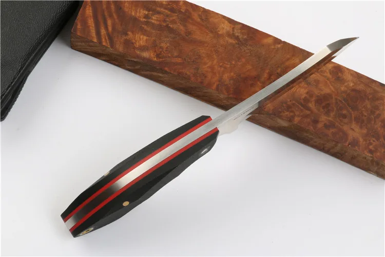 Keel structure Survival Straight Knife 9CR18MOV Blade G10 Handle Outdoor Multifunctional hiking Small Hunting Fixed Blade Knives