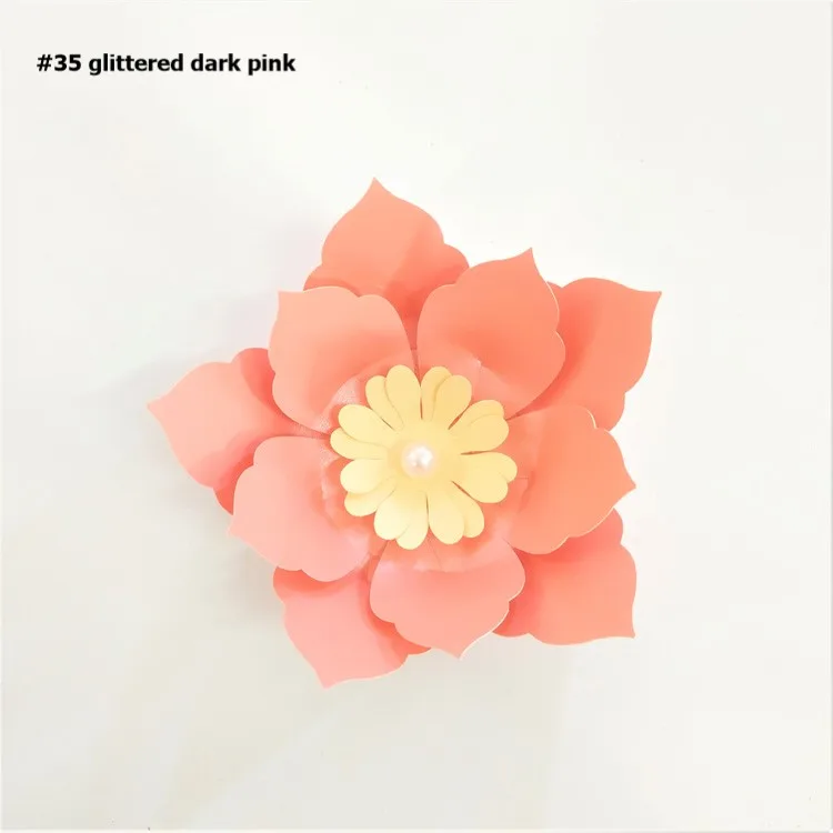 Glittered as picture 10 см легко DIY бумажные цветы для свадебного фона украшения бумажные поделки для детской стены деко искусство для детского душа день рождения Цветочный декор - Цвет: Glittered as picture
